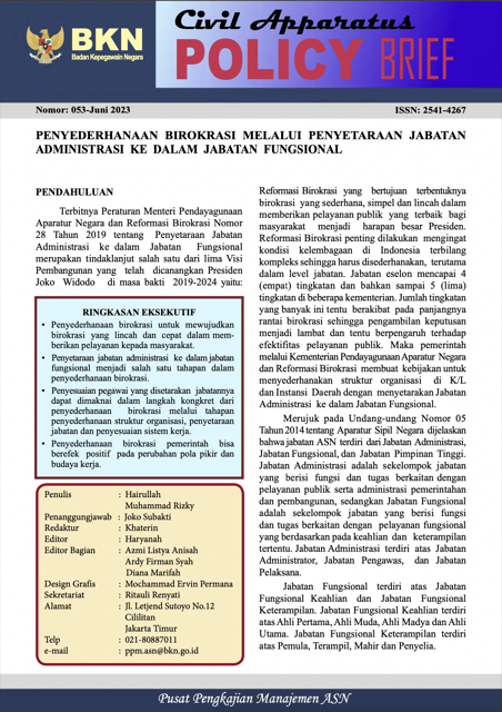 Policy Brief Juni 2023 - Badan Kepegawaian Negara (BKN RI)