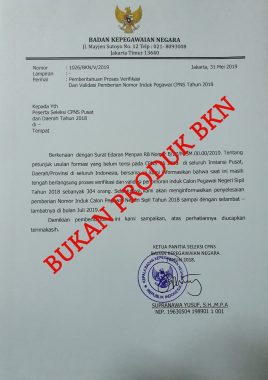 Hati Hati Surat Palsu Mengatasnamakan Sekretaris Utama Bkn Badan Kepegawaian Negara