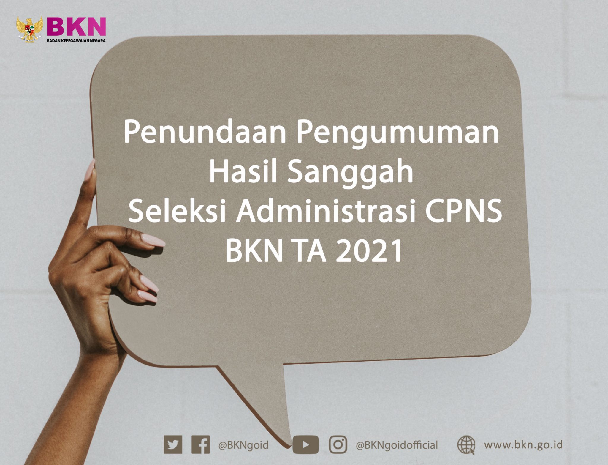 Penundaan Pengumuman Hasil Sanggah Seleksi Administrasi CPNS Badan ...